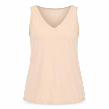 Warehouse Womens Pink Polyester Basic Tank Size 16 V-Neck