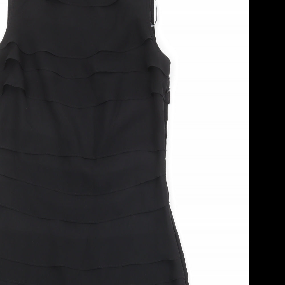 Et Vous Womens Black Polyester Shift Size 10 Round Neck Zip