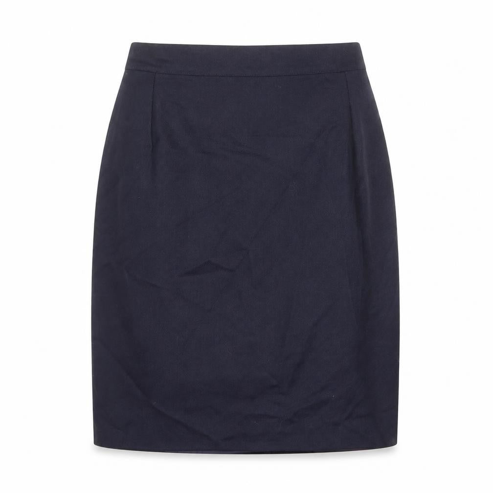 Henry White Womens Blue Wool A-Line Skirt Size 12 Zip