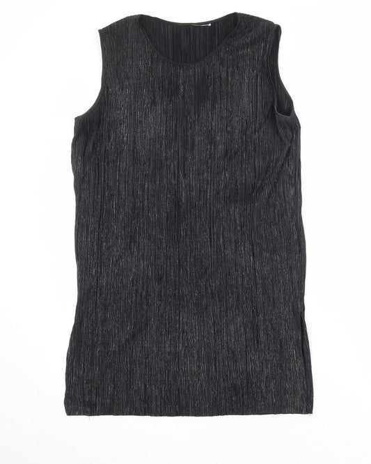 Principles Womens Black Polyester A-Line Size 14 Round Neck Pullover