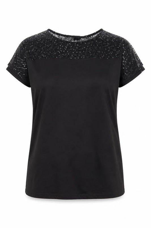 River Island Womens Black Polyester A-Line Size 12 Round Neck Pullover