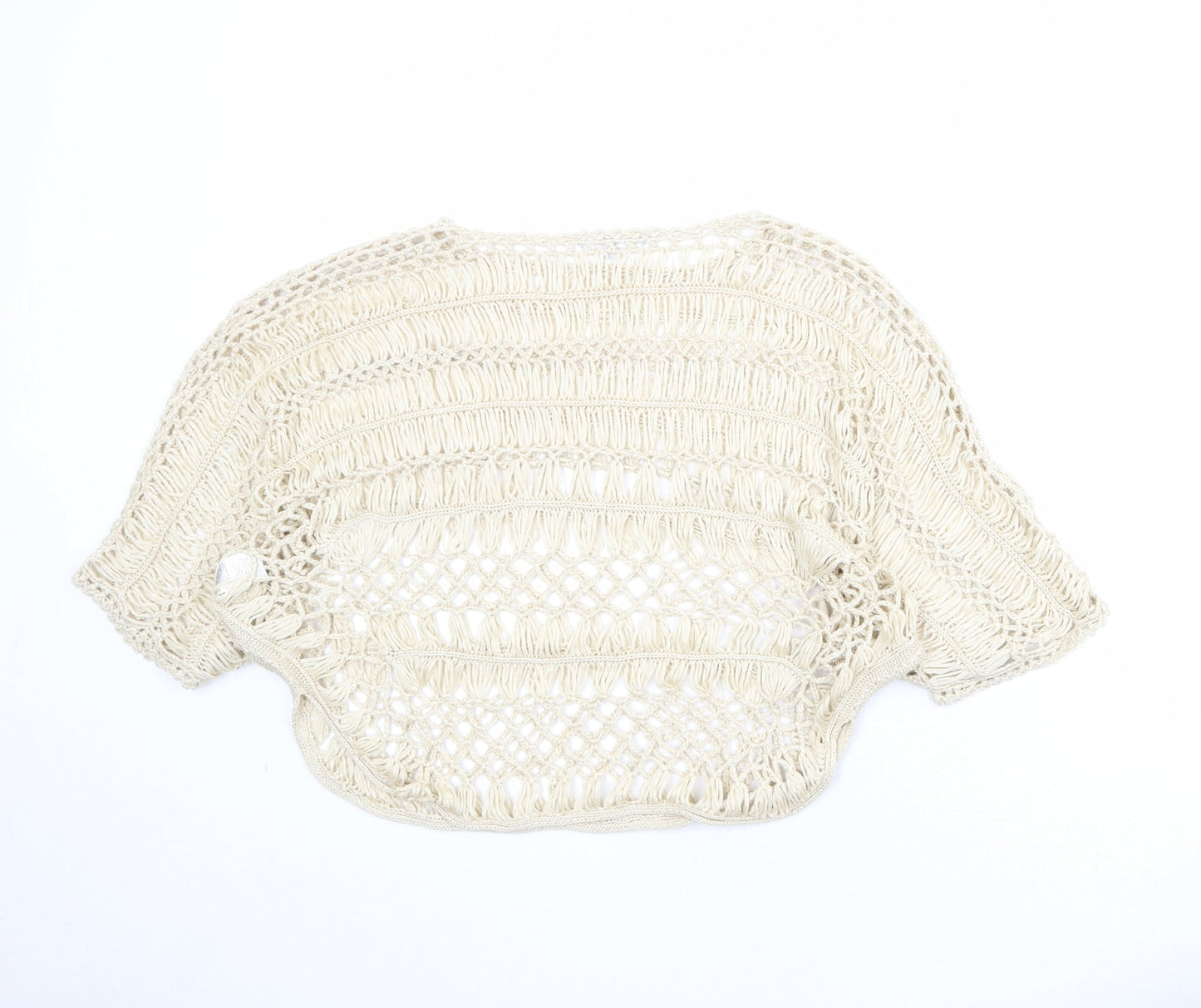 Red Herring Womens Beige Round Neck Acrylic Pullover Jumper Size 12