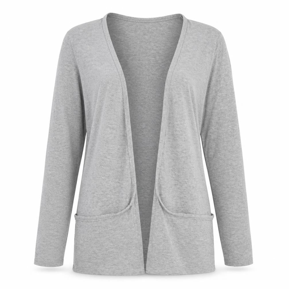 Parisian Signature Womens Grey V-Neck Viscose Cardigan Jumper Size S - Size S/M