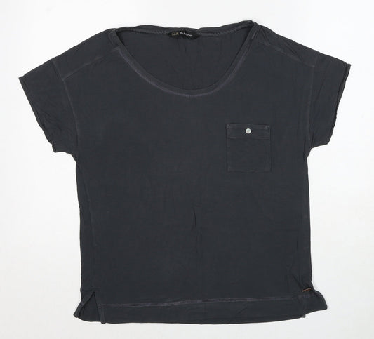 Autograph Womens Grey Viscose Basic T-Shirt Size 8 Boat Neck