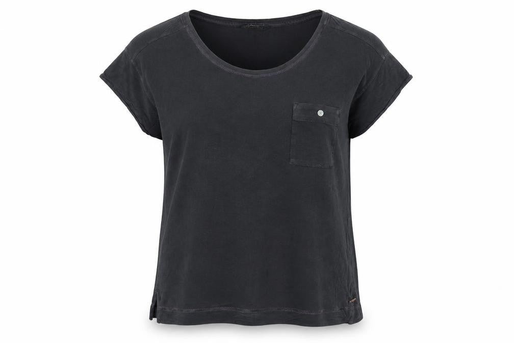 Autograph Womens Grey Viscose Basic T-Shirt Size 8 Boat Neck