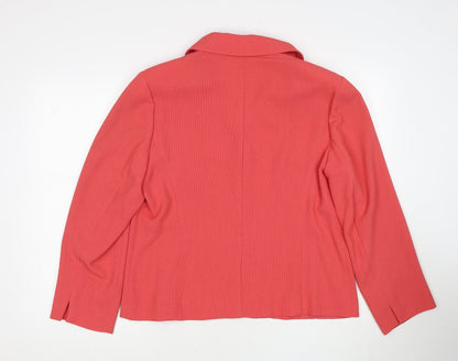 Libra Womens Red Jacket Blazer Size 16 Button