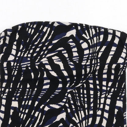 H&M Womens Multicoloured Geometric Cotton Basic Blouse Size L Square Neck - Strapless