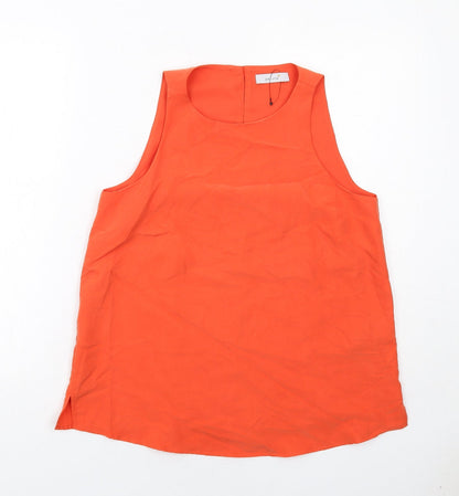 Per Una Womens Orange Modal Basic Blouse Size 8 Boat Neck