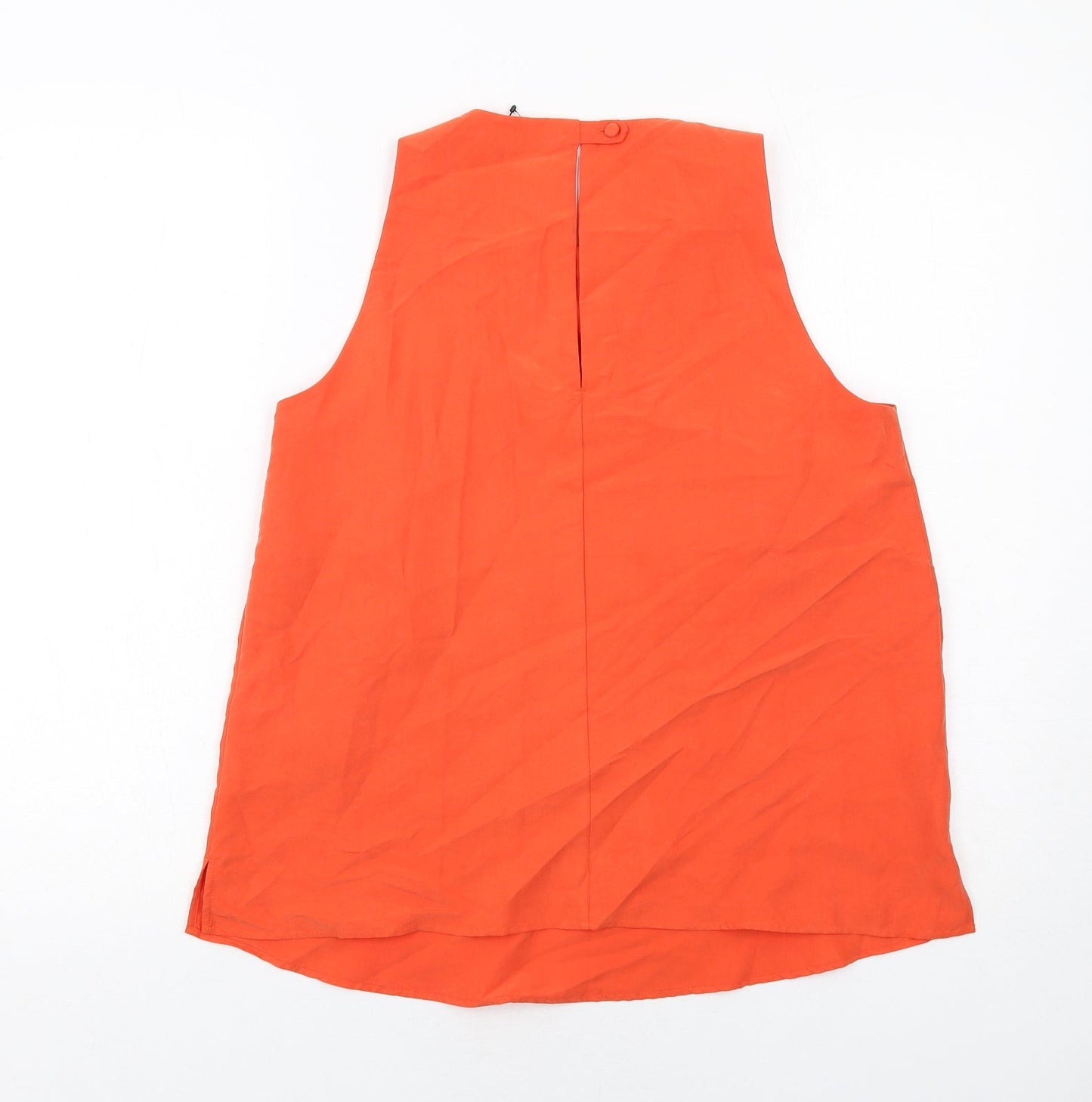 Per Una Womens Orange Modal Basic Blouse Size 8 Boat Neck