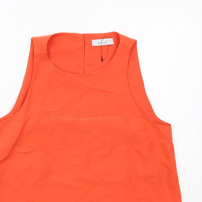 Per Una Womens Orange Modal Basic Blouse Size 8 Boat Neck