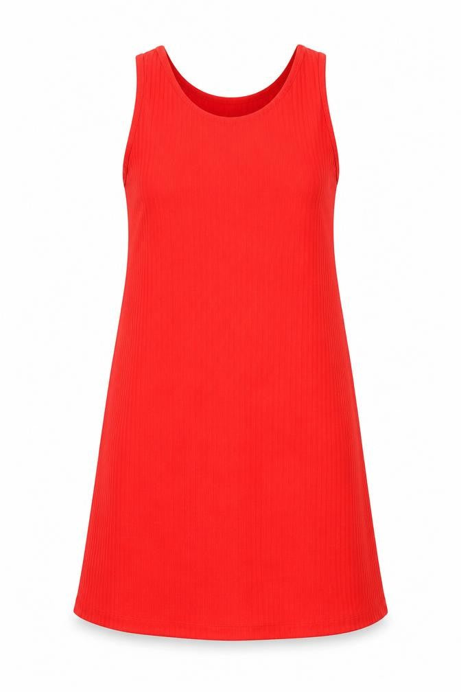 Monki Womens Red Polyester A-Line Size L Round Neck Pullover