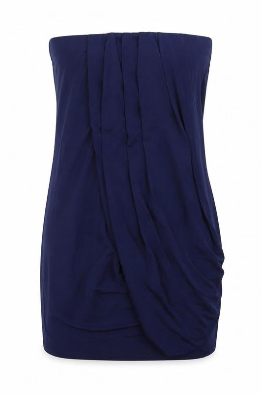 ASOS Womens Blue Polyester Mini Size 10 Off the Shoulder Pullover