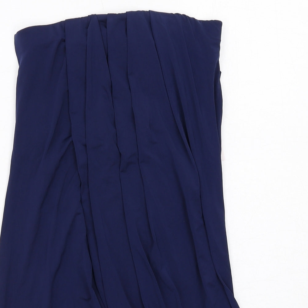 ASOS Womens Blue Polyester Mini Size 10 Off the Shoulder Pullover