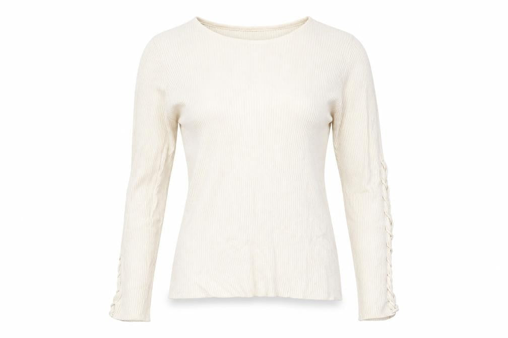 River Island Womens Ivory Round Neck Viscose Pullover Jumper Size 10
