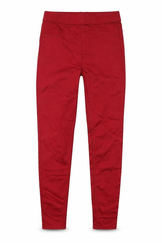Marks & Spencer Womens Red Cotton Jegging Jeans Size 6 Regular