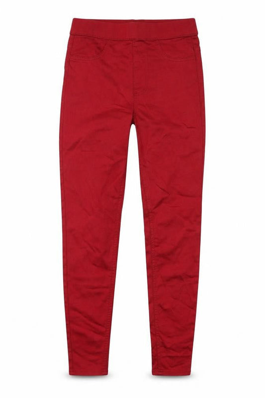 Marks & Spencer Womens Red Cotton Jegging Jeans Size 6 Regular