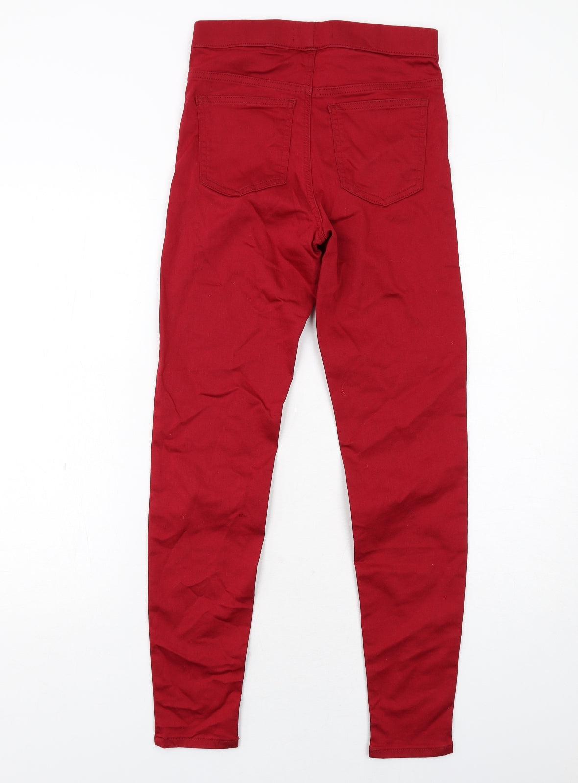 Marks and Spencer Womens Red Cotton Jegging Jeans Size 6 Regular