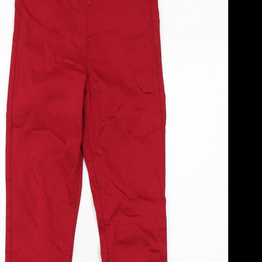 Marks and Spencer Womens Red Cotton Jegging Jeans Size 6 Regular