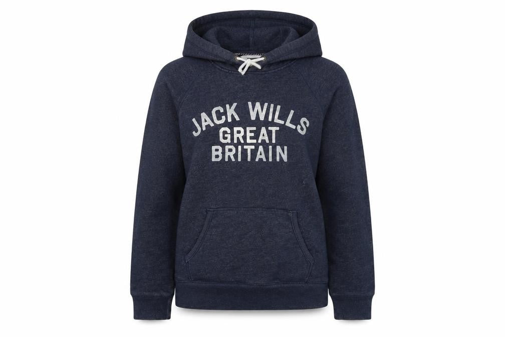 Jack Wills Womens Blue Cotton Pullover Hoodie Size S Pullover