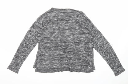Divided by H&M Womens Black Boat Neck Polyester Pullover Jumper Size M