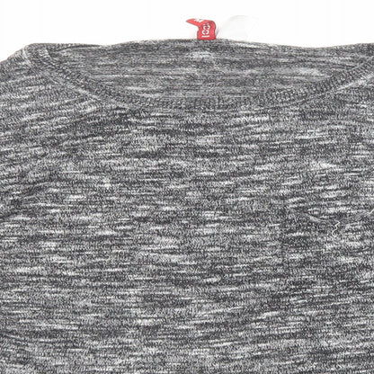 Divided by H&M Womens Black Boat Neck Polyester Pullover Jumper Size M