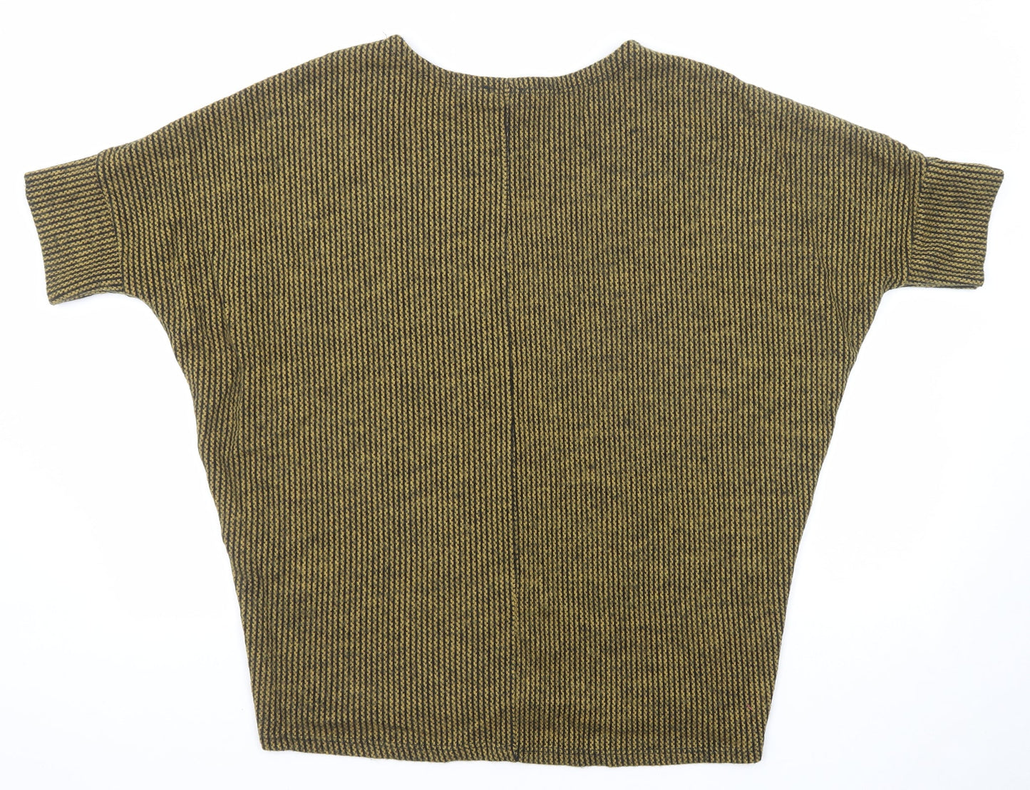 Apricot Womens Yellow Round Neck Acrylic Pullover Jumper Size M