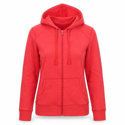Danskin Womens Red Cotton Full Zip Hoodie Size 8 Zip - Size 8-10