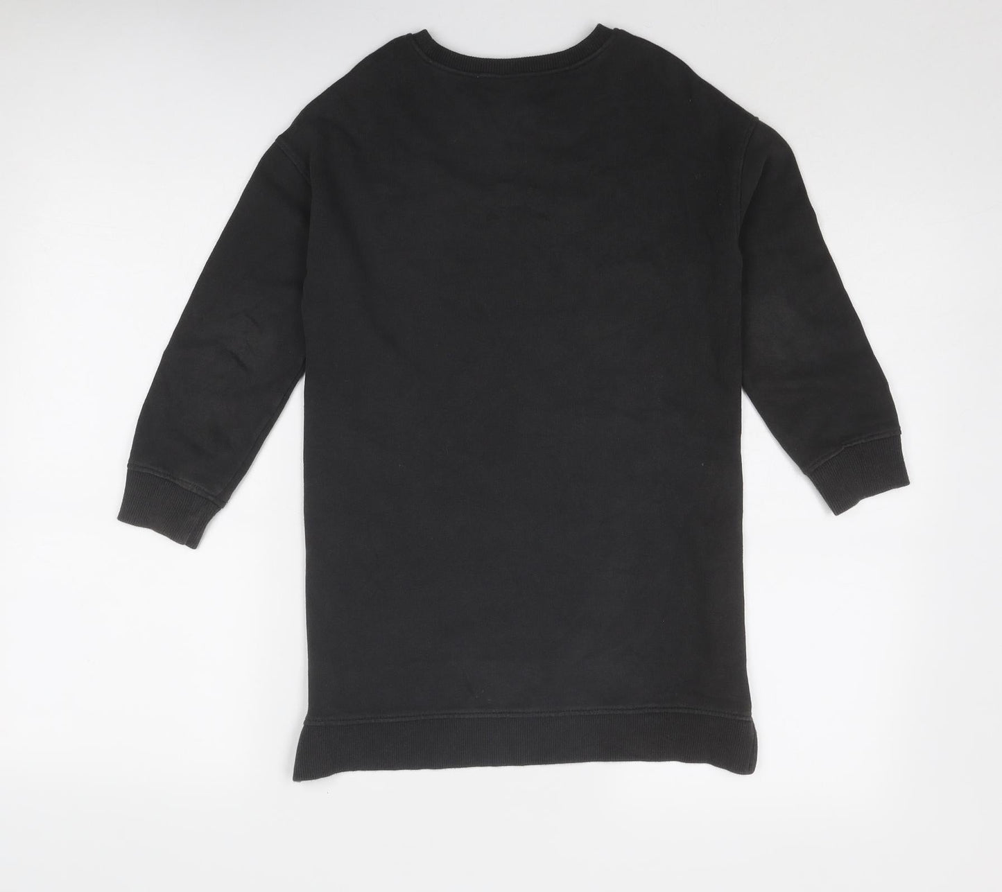 NEXT Girls Grey Cotton Tunic Sweatshirt Size 7 Years Pullover - Rainbow