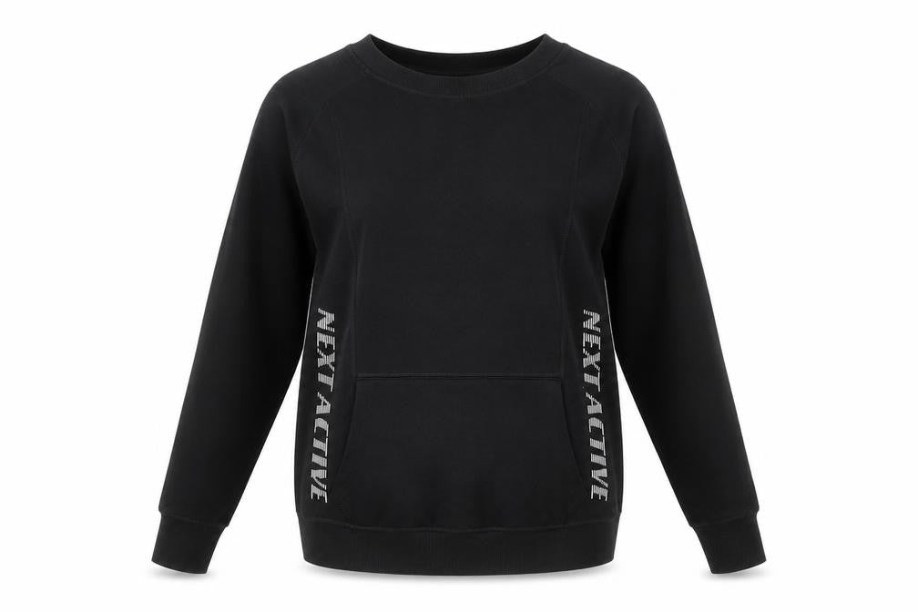 NEXT Womens Black Cotton Pullover Sweatshirt Size XS Pullover - Next Active