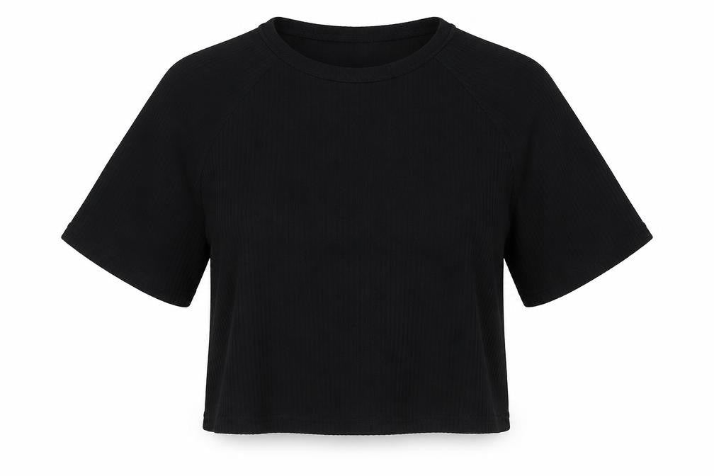 Divided by H&M Womens Black Polyester Basic Blouse Size M Round Neck - Cold Shoulder