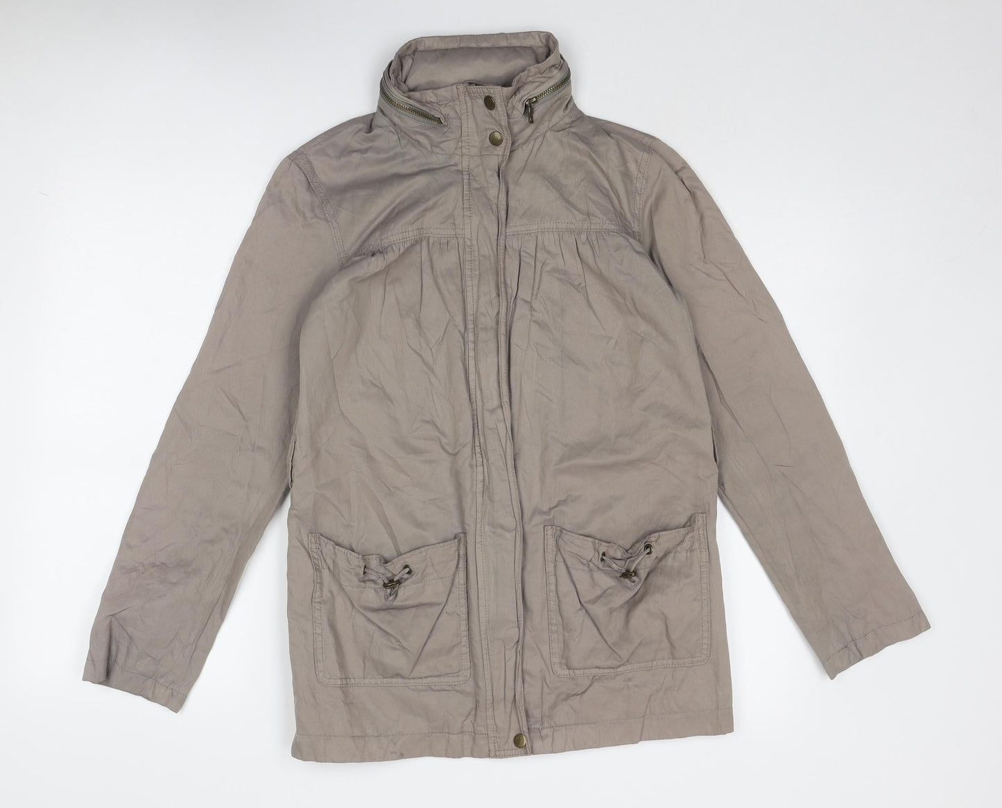 Marks and Spencer Womens Brown Jacket Size 8 Zip