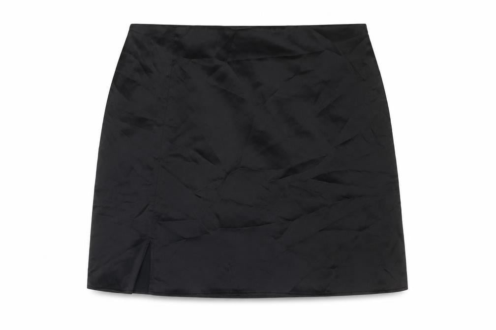 As You Womens Black Polyester A-Line Skirt Size 14 Zip
