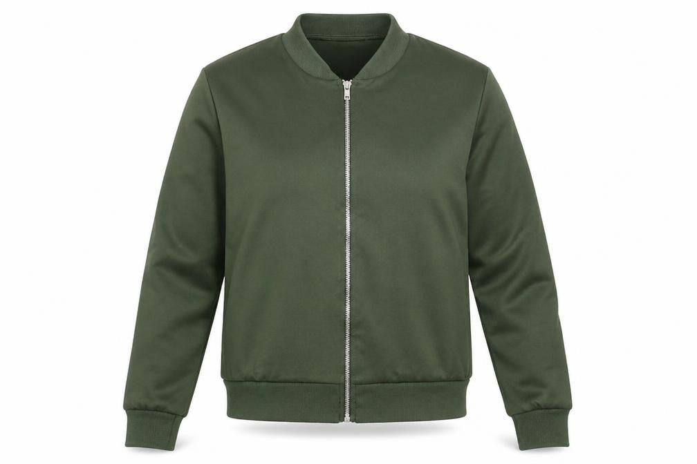PRETTYLITTLETHING Womens Green Bomber Jacket Jacket Size S Zip - Size S-M
