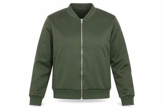 PRETTYLITTLETHING Womens Green Bomber Jacket Jacket Size S Zip - Size S-M