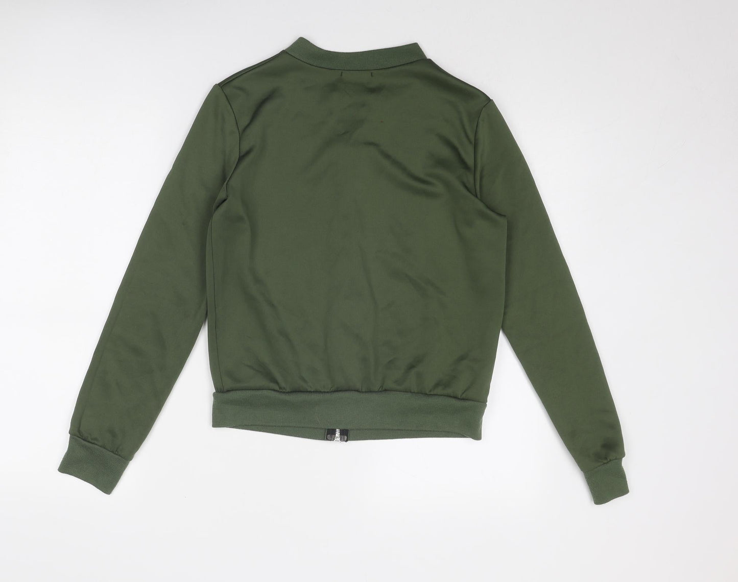 PRETTYLITTLETHING Womens Green Bomber Jacket Jacket Size S Zip - Size S-M