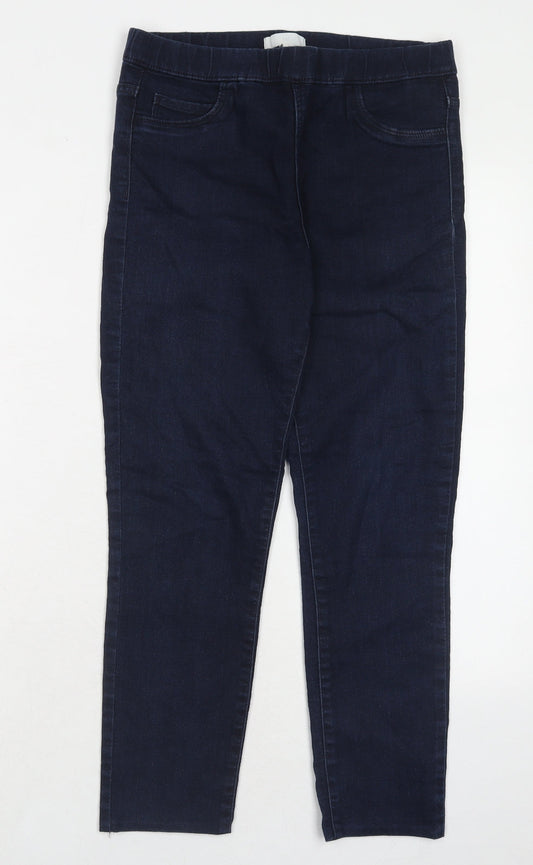 H&M Womens Blue Cotton Skinny Jeans Size 10 Regular