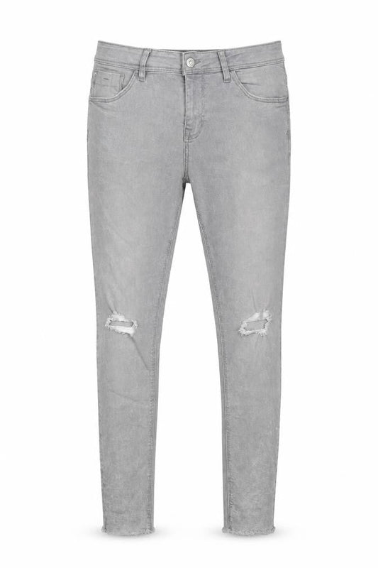 Bershka Mens Grey Cotton Skinny Jeans Size 32 in Regular Zip