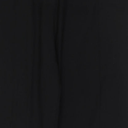 Country Casuals Womens Black Polyester Chino Trousers Size 16 Regular Hook & Eye
