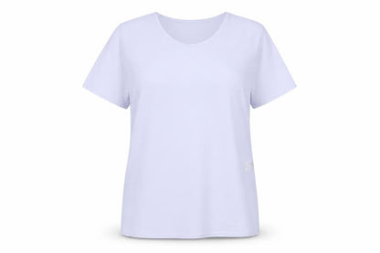 St Bernard Womens Purple Polyester Basic T-Shirt Size 14 Round Neck