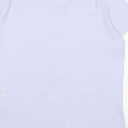 St Bernard Womens Purple Polyester Basic T-Shirt Size 14 Round Neck