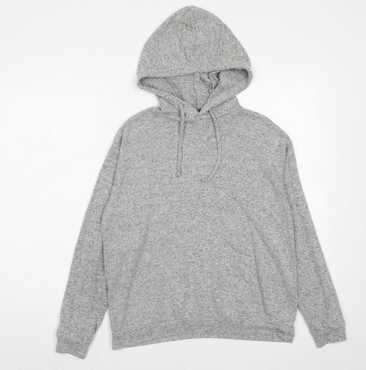 Nasty Gal Womens Grey Viscose Pullover Hoodie Size 10 Pullover
