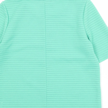 Next Womens Green Polyester Jersey T-Shirt Size 12 Round Neck