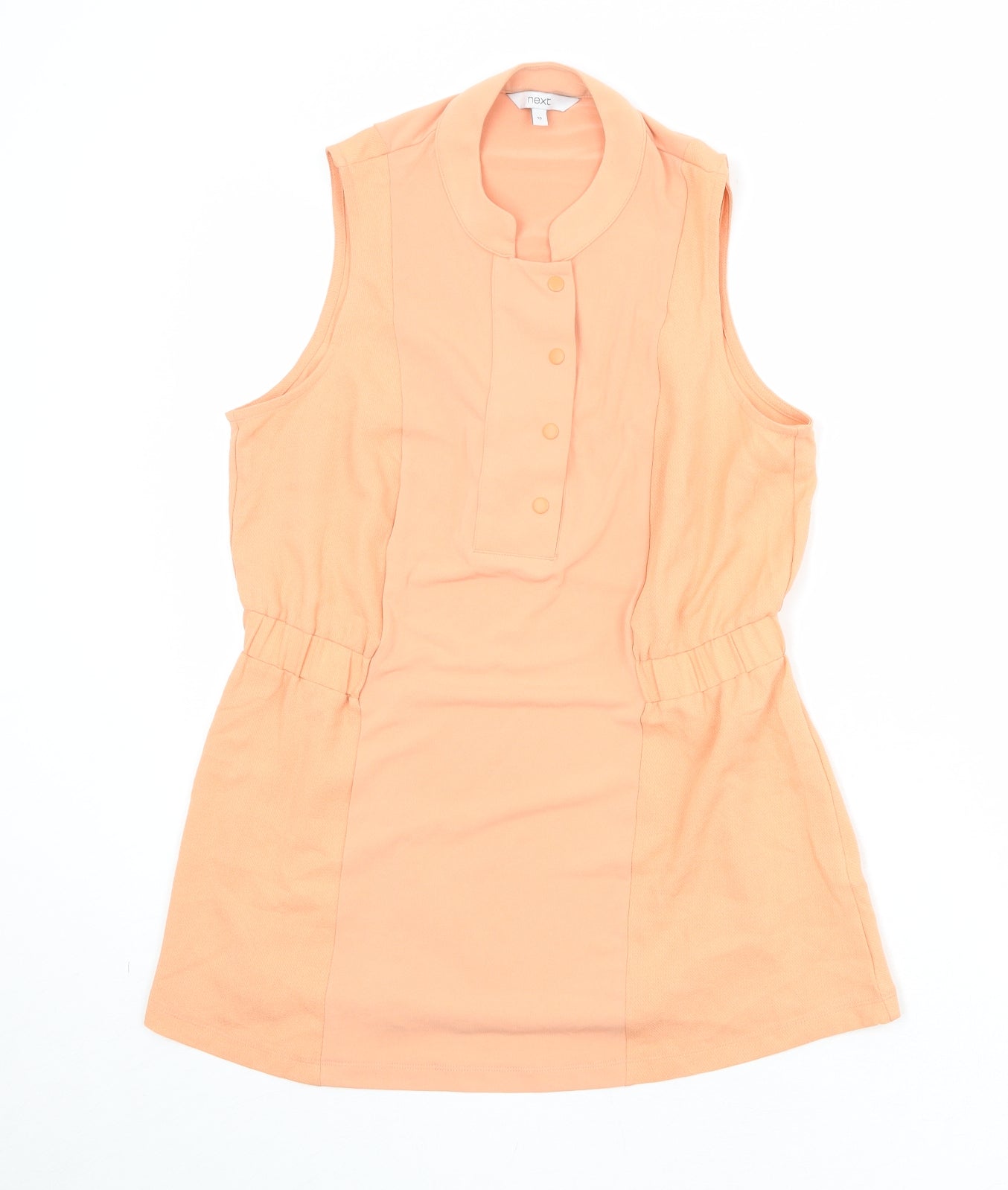 NEXT Womens Orange Polyester Basic Tank Size 10 Round Neck