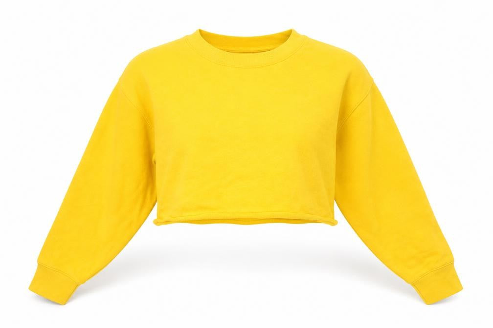Weekday Womens Yellow Cotton Pullover Sweatshirt Size M Pullover