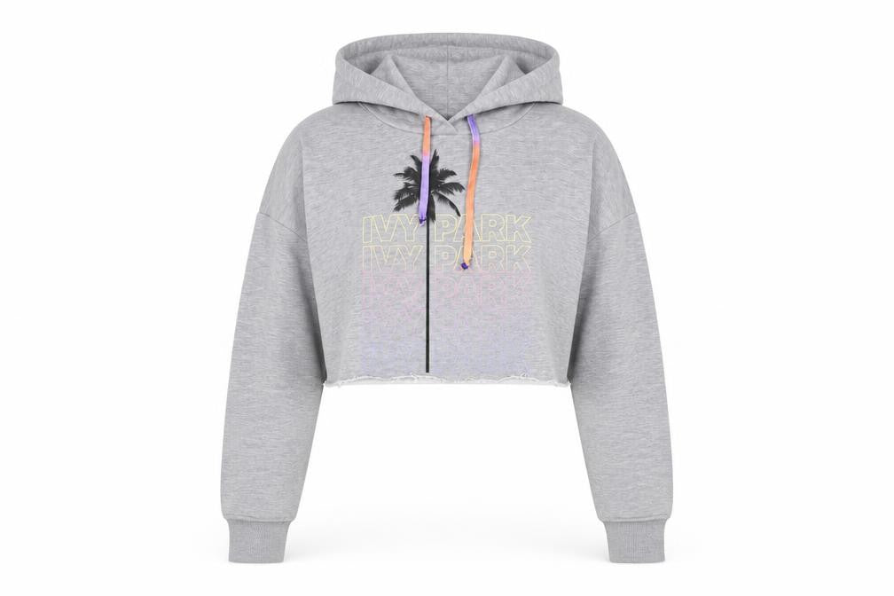 IVY PARK Womens Grey Polyester Pullover Hoodie Size S Pullover