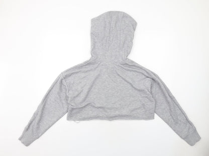 Back view of IVY PARK women’s grey polyester pullover hoodie, size S, pullover