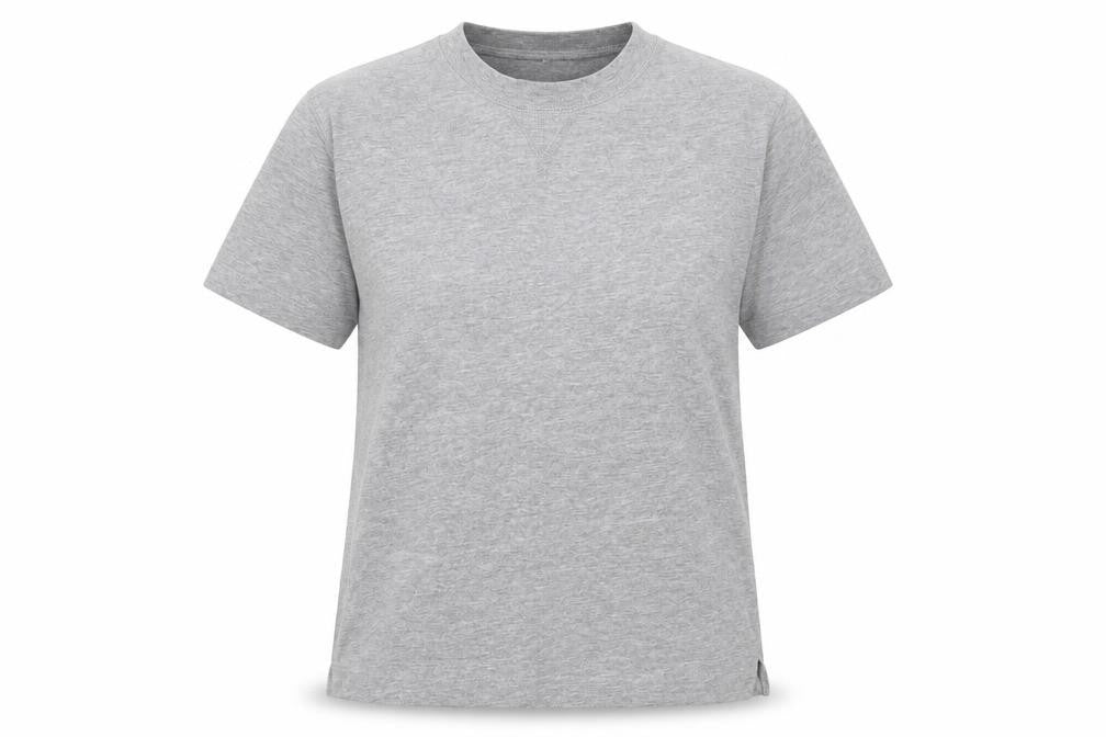 H&M Womens Grey Cotton Basic T-Shirt Size S Round Neck