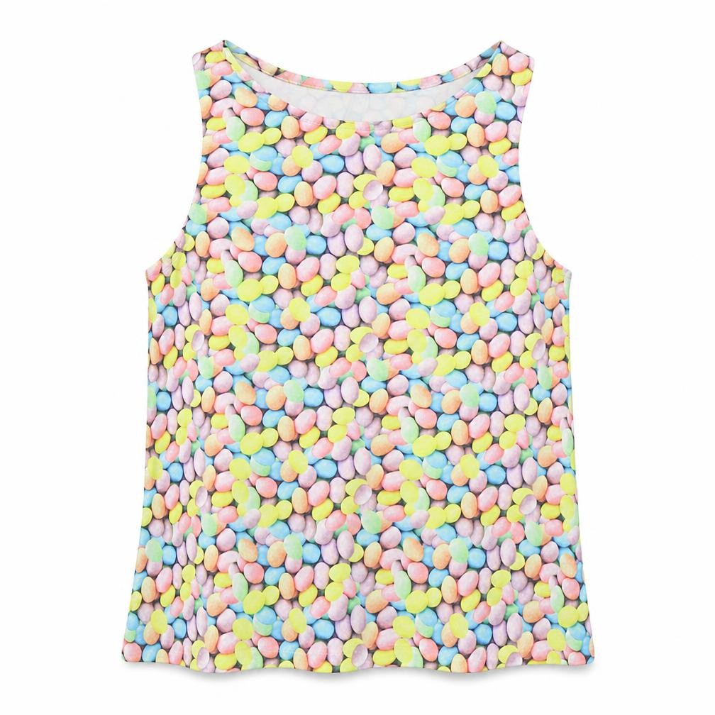 ASOS Mens Multicoloured Geometric Polyester T-Shirt Size S Round Neck - Easter Egg