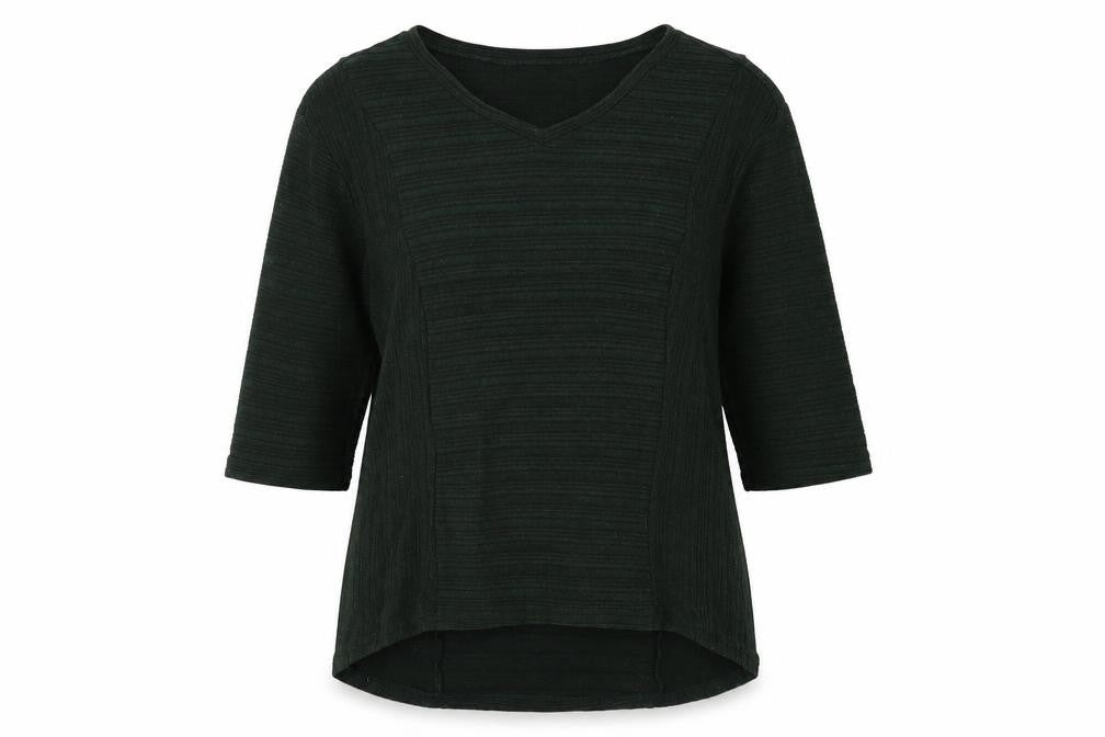 Blu Sand Womens Green V-Neck Cotton Pullover Jumper Size M