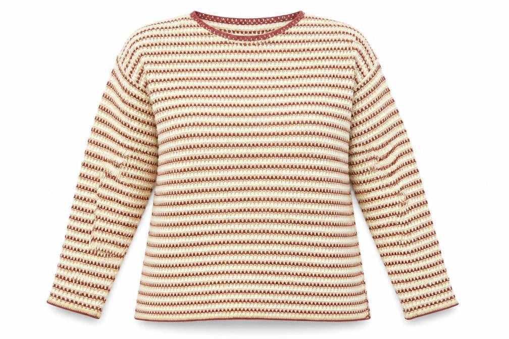 BHS Womens Multicoloured Round Neck Striped Acrylic Pullover Jumper Size 14 - Size 14-16